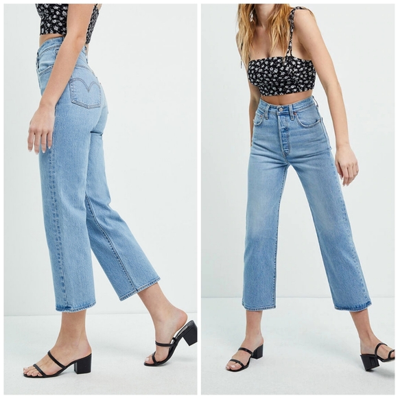 Levi's Ribcage Straight High Rise Jeans Tango Love - Picture 2 of 9